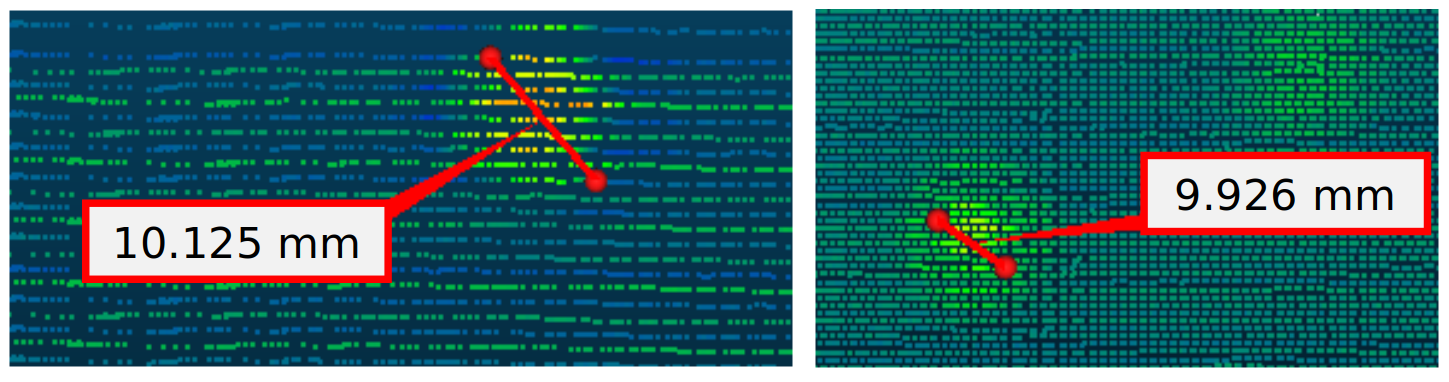 Defects A and C as Detected